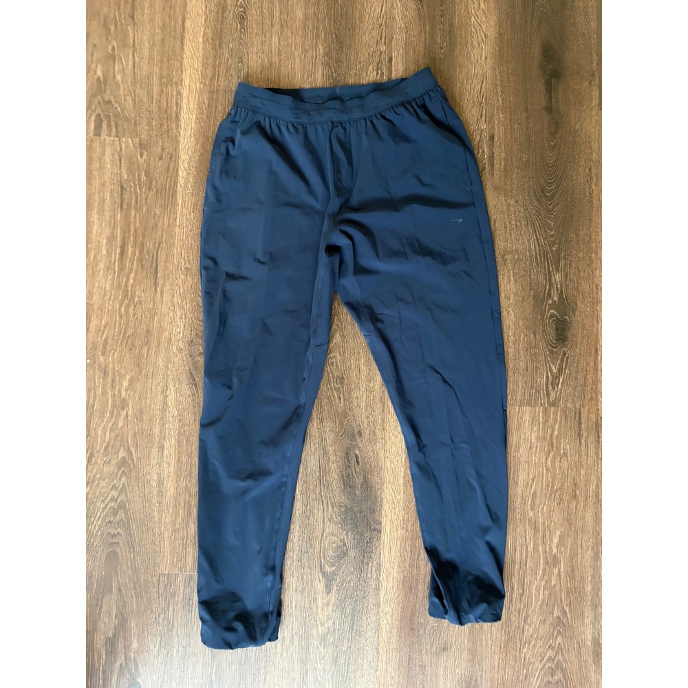 Gymshark Womens Navy Blue Joggers Medium Athletic Gym Pants Tapered Fit